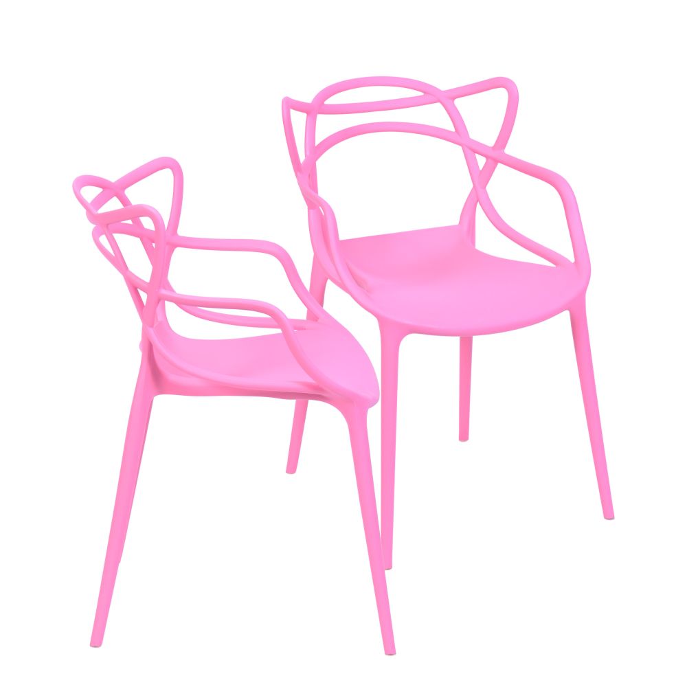 Cadeira Solna Para Sala De Jantar Cor Rosa Conjunto 2 Unidades