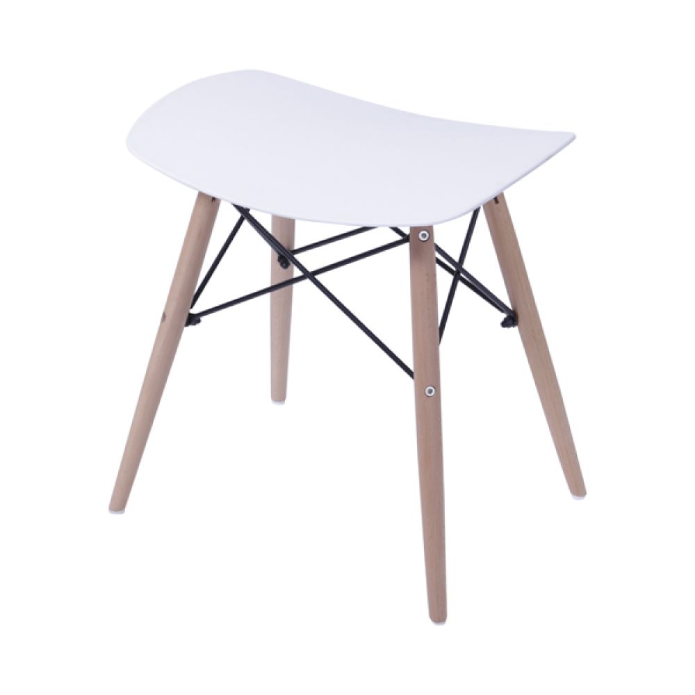 Kit 3 Banquetas Cozinha Decorativas Charles Eames DKR Branco