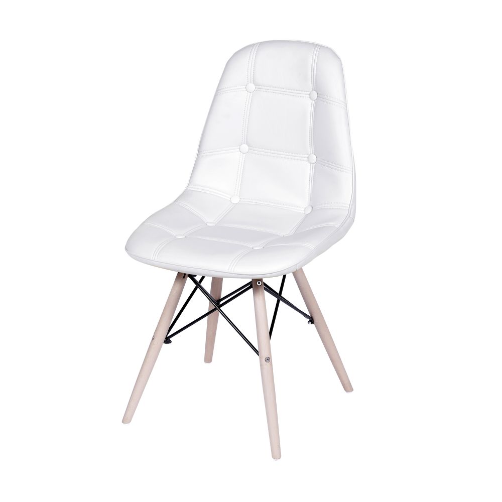 Conjunto 4 Cadeiras Eames Dkr Cozinha Jantar Cromado Incolor