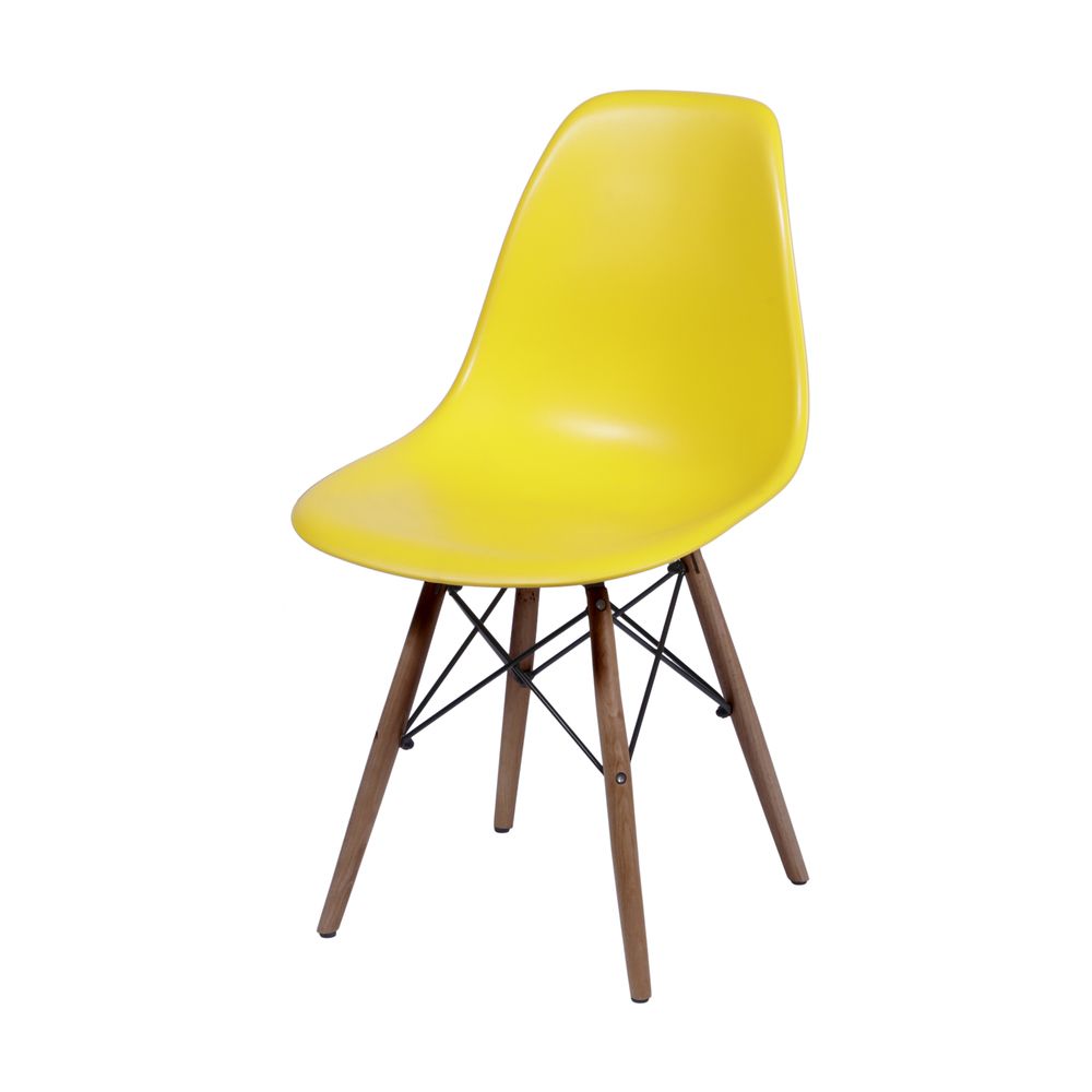 Conjunto 4 Cadeiras Eames Cozinha Jantar Amarelo