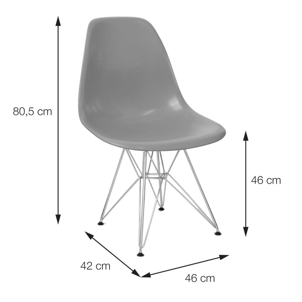 Conjunto 4 Cadeiras Eames Cozinha Jantar Amarelo