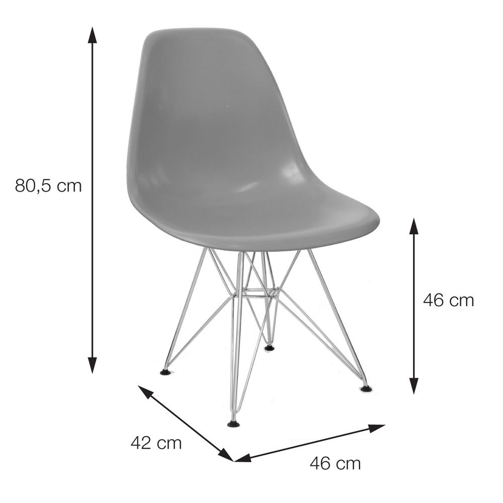 Conjunto 4 Cadeiras Eames Cozinha Jantar Azul Claro