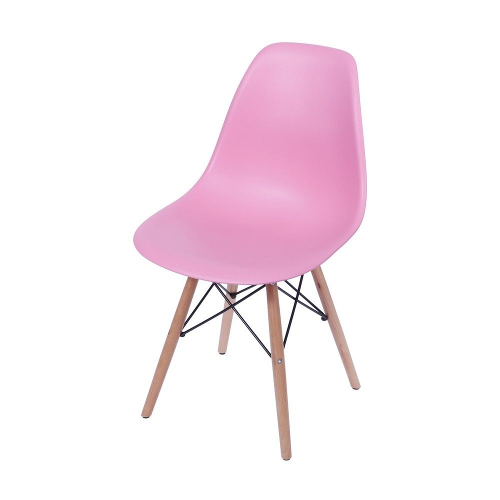 Conjunto 4 Cadeiras Eames Sala De Jantar Rosa