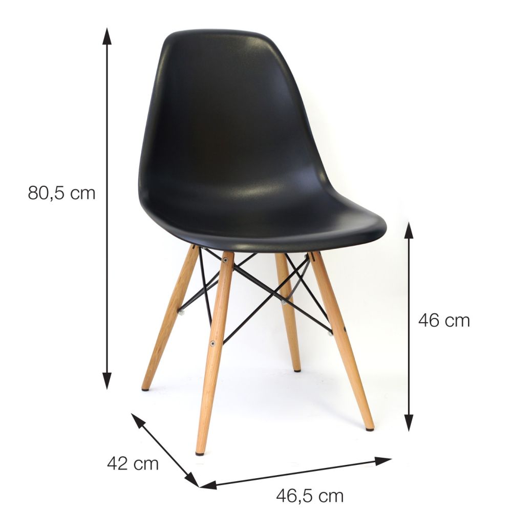 Conjunto 4 Cadeiras Eames Cozinha Jantar Salmão