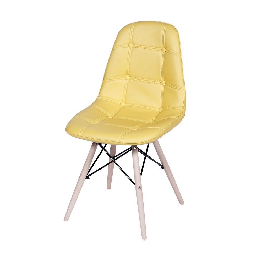 Cadeira Eames Botone Eifeel Sala De Jantar Base Madeira