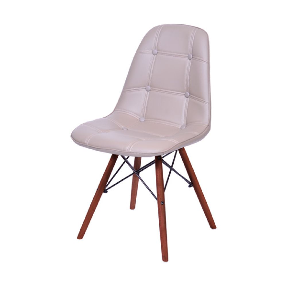 Cadeira Eames Eifeel Botone Base Escura Cor Cinza