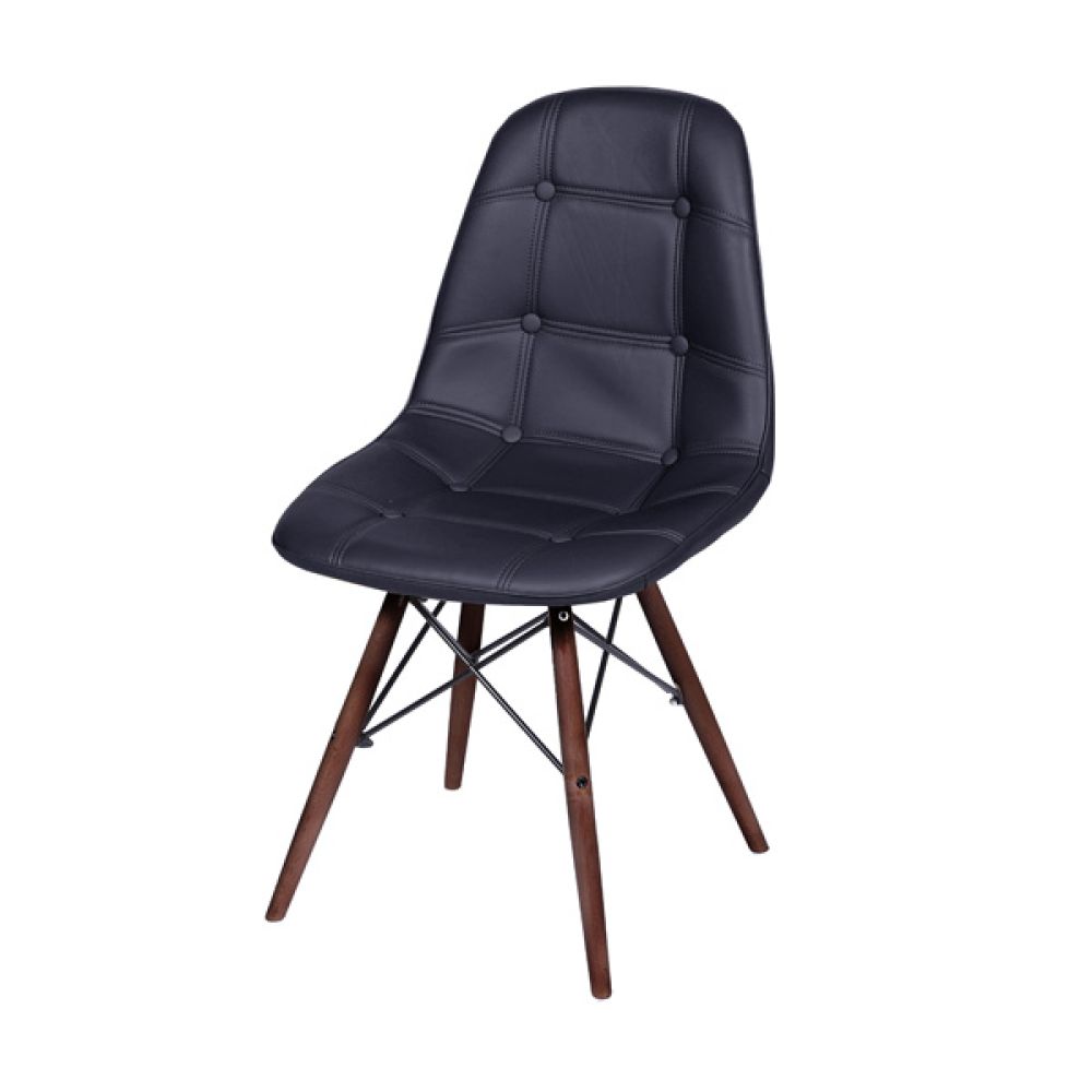 Cadeira Eames Eifeel Botone Base Escura Cor Preta