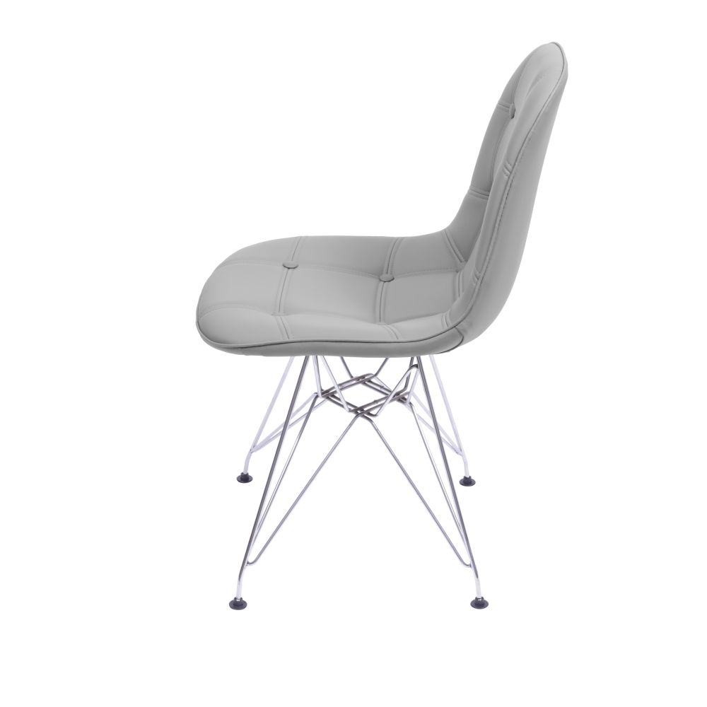 Cadeira Eames Botone Eifeel Sala De Estar Base Cromada