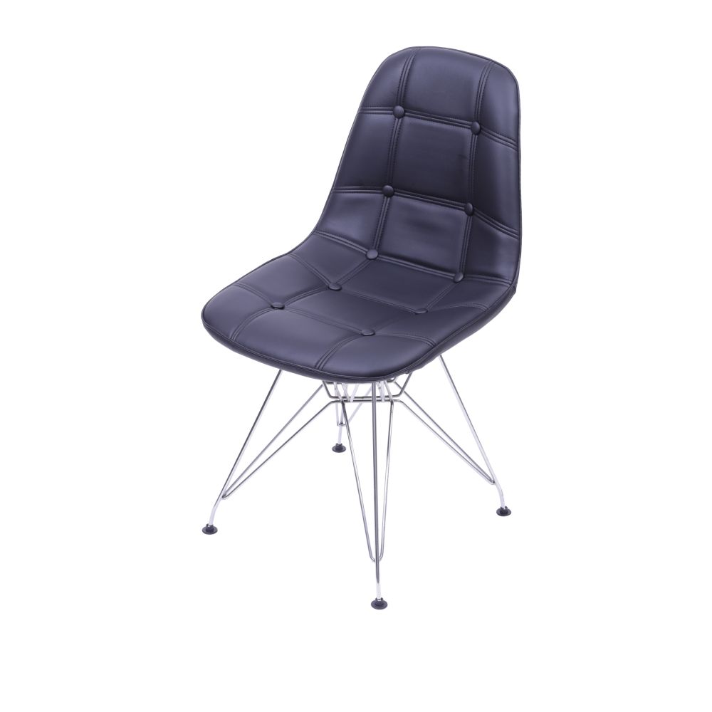 Cadeira Eames Botone Eifeel Sala De Estar Base Cromada