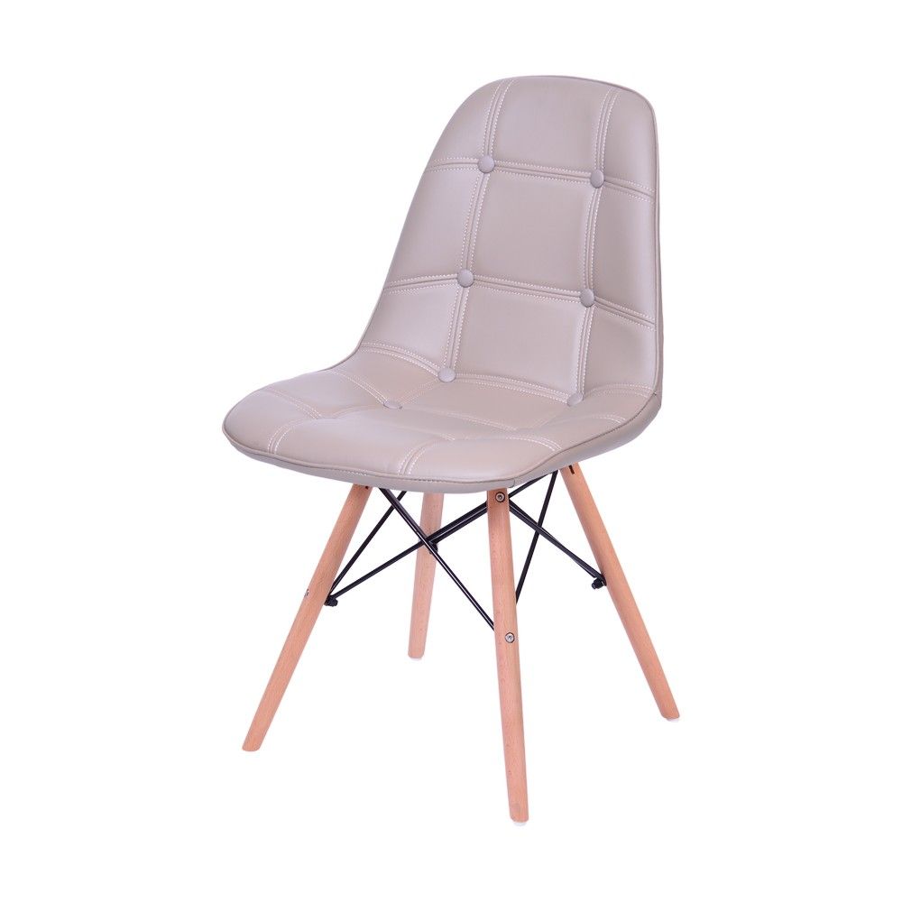 Cadeira Eames Botone Eifeel Sala De Jantar Base Madeira