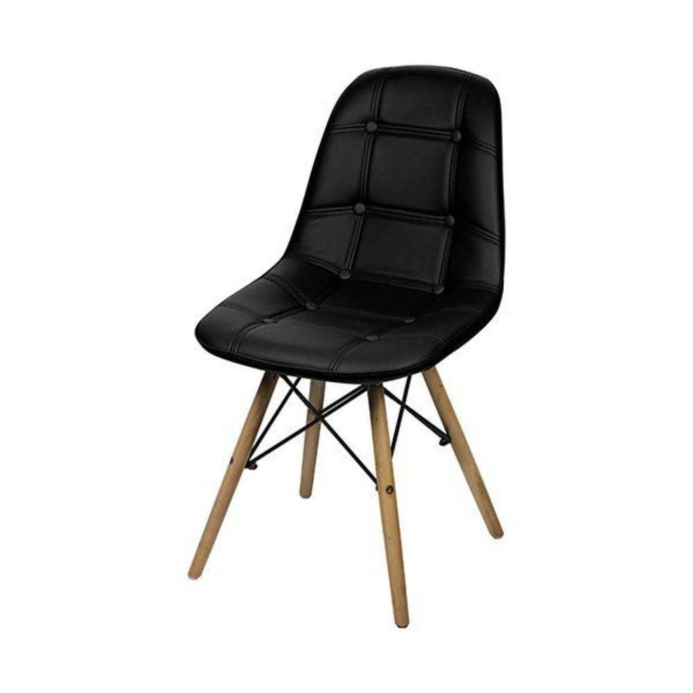 Cadeira Eames Botone Eifeel Sala De Jantar Base Madeira