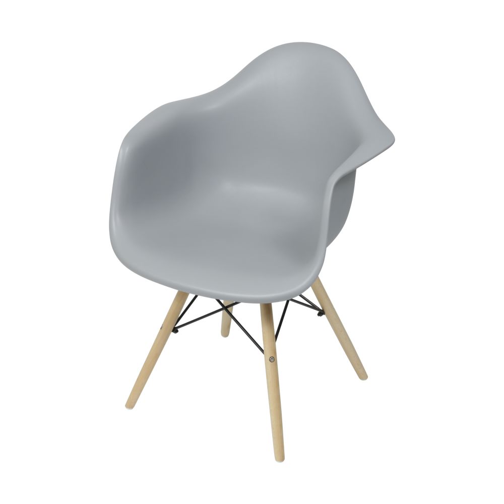 Cadeira Eames Dkr Sala Jantar Base Madeira Com Braço