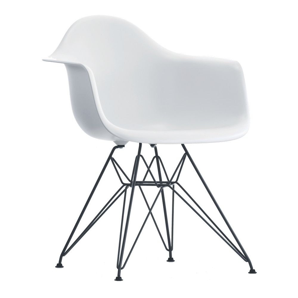 Cadeira Eames Dkr Sala Jantar Base Cromada Com Braço