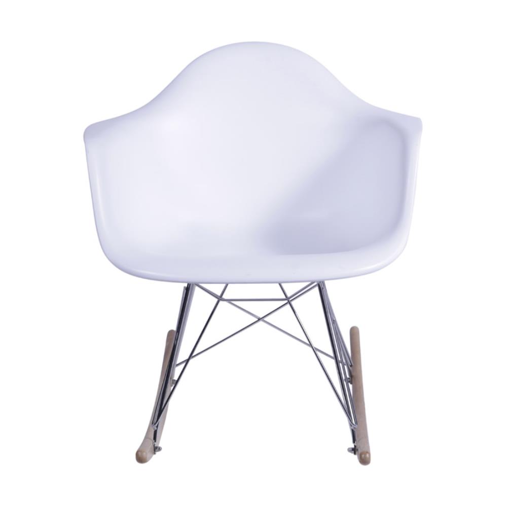 Poltrona De Balanço Eames Dkr Varanda Cor Branca