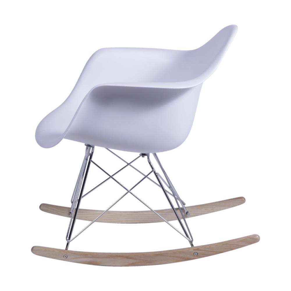 Poltrona De Balanço Eames Dkr Varanda Cor Branca