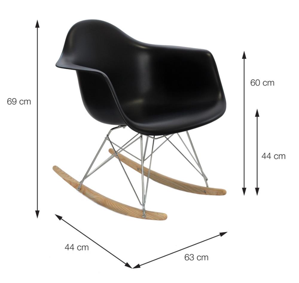 Poltrona De Balanço Eames Dkr Varanda Cor Branca