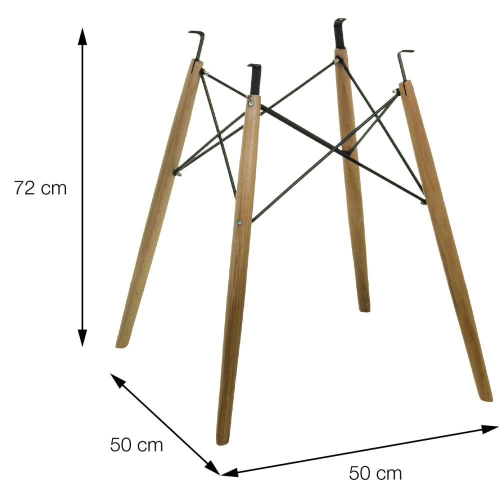 Base Charles Eames Jar Mesa Jantar Tampo Até 120Cm Madeira