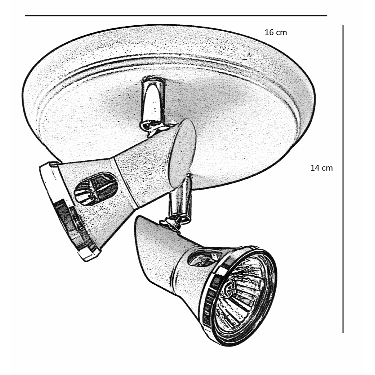 Spot De Sobrepor Para 2 Lâmpadas Gu10 Cor Spt 5602 Cobre