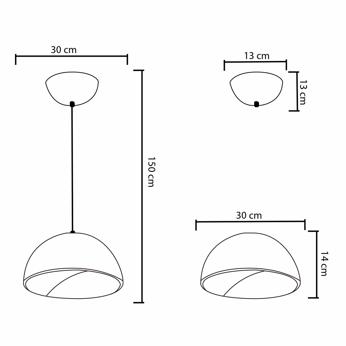 Lustre Pendente Design 7631 1 Lâmpada E27 Preta