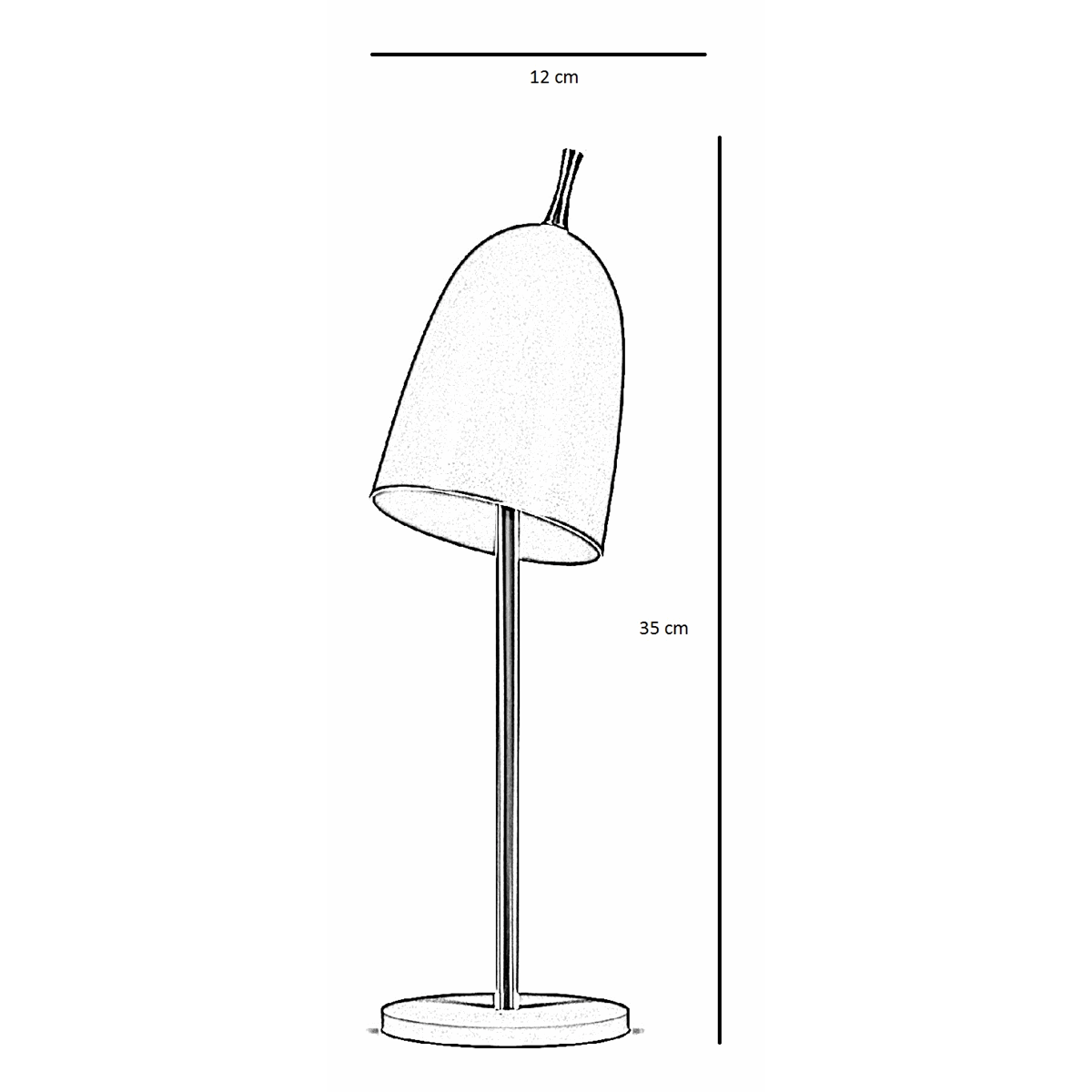 Abajur de Mesa 7735 Branca Direcionável 1 Lâmp. Bivolt