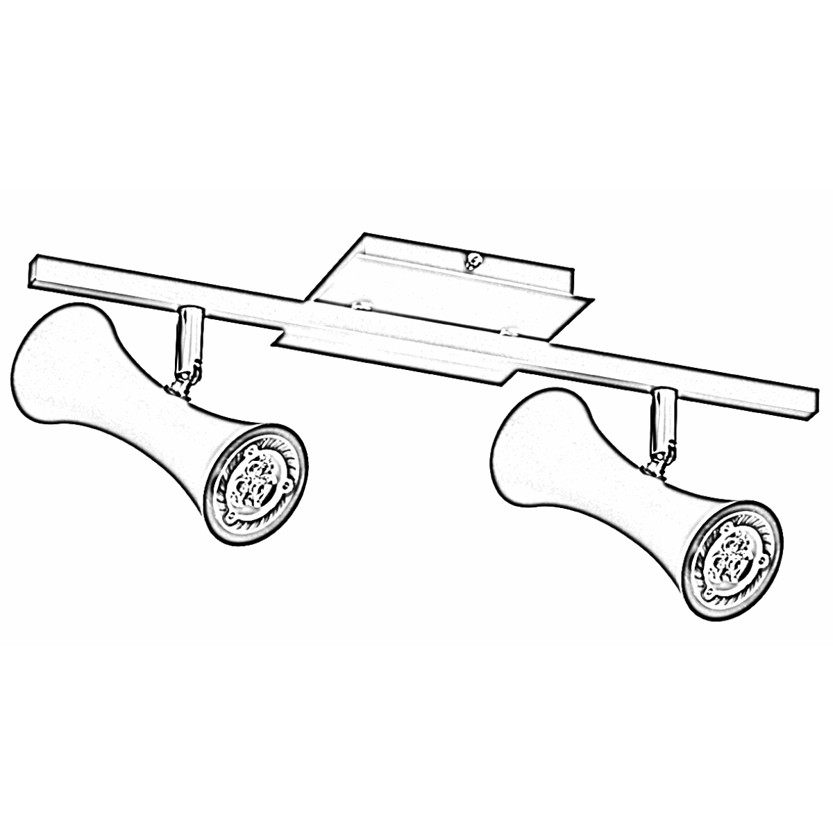 Spot De Sobrepor Para 2 Lâmpadas Gu10 Cor Spt 7912 Preta