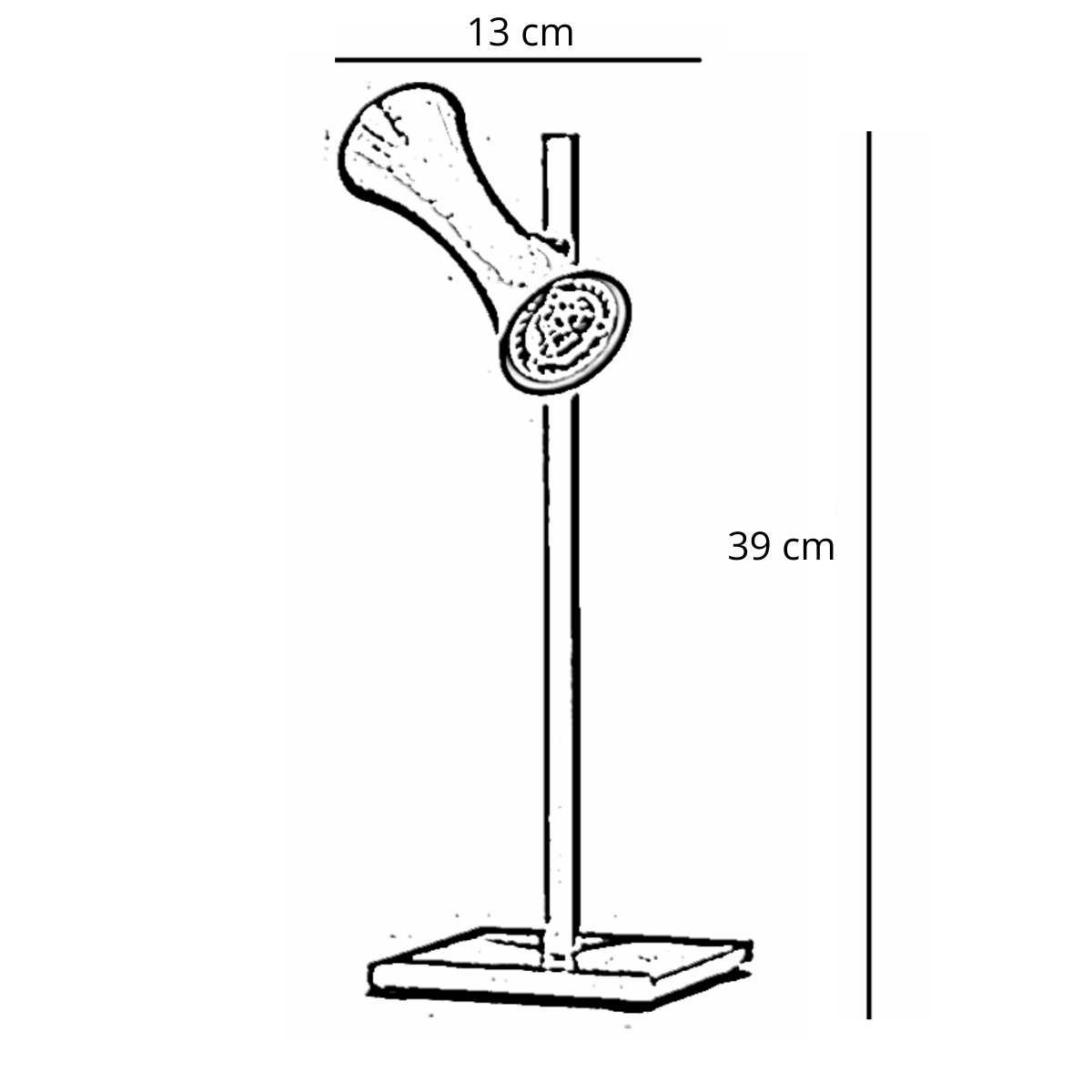 Abajur de Mesa 7915 Preta Direcionável 1 Lâmpada Bivolt