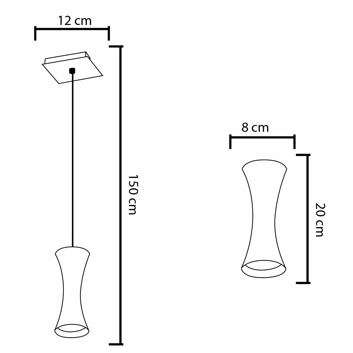 Lustre Pendente 7931 1 Lâmpada Soquete E27 Preta