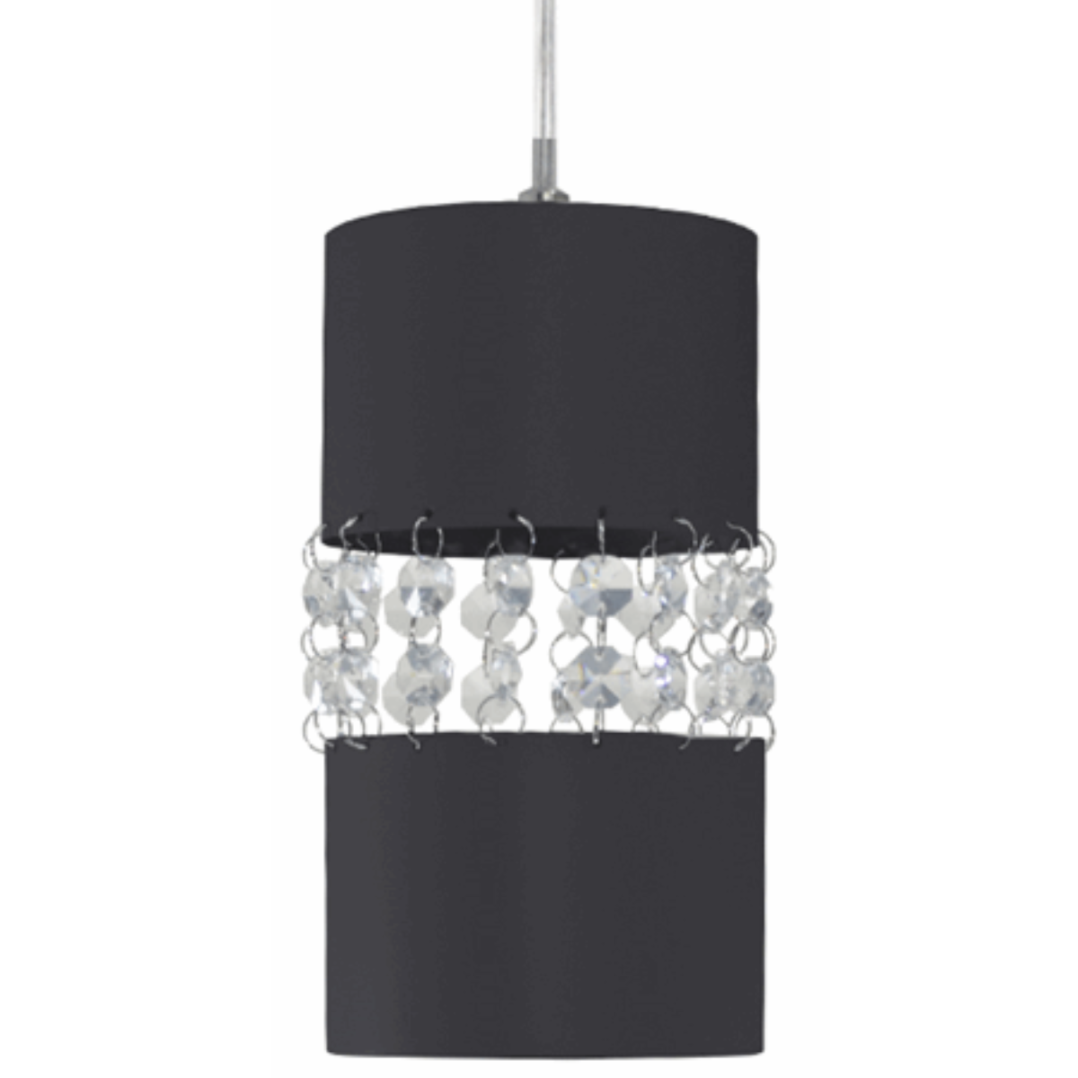 Lustre Pendente 9861 1 Lâmpada Soquete E27 Preta