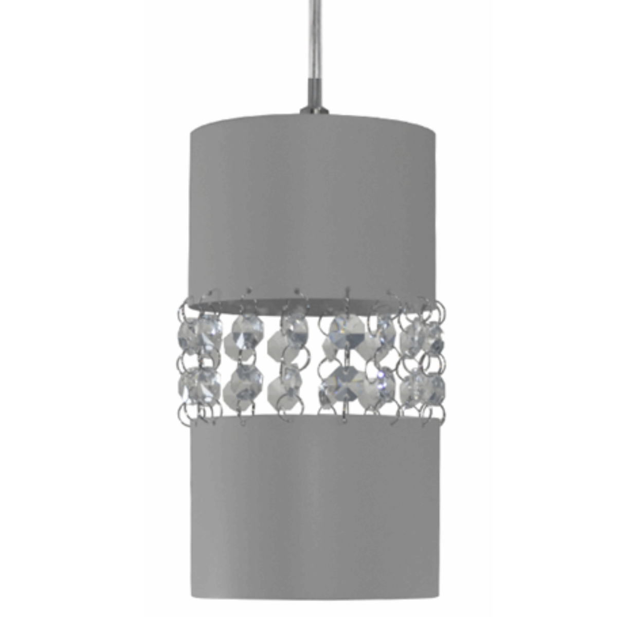 Lustre Pendente 9861 1 Lâmpada Soquete E27 Prata