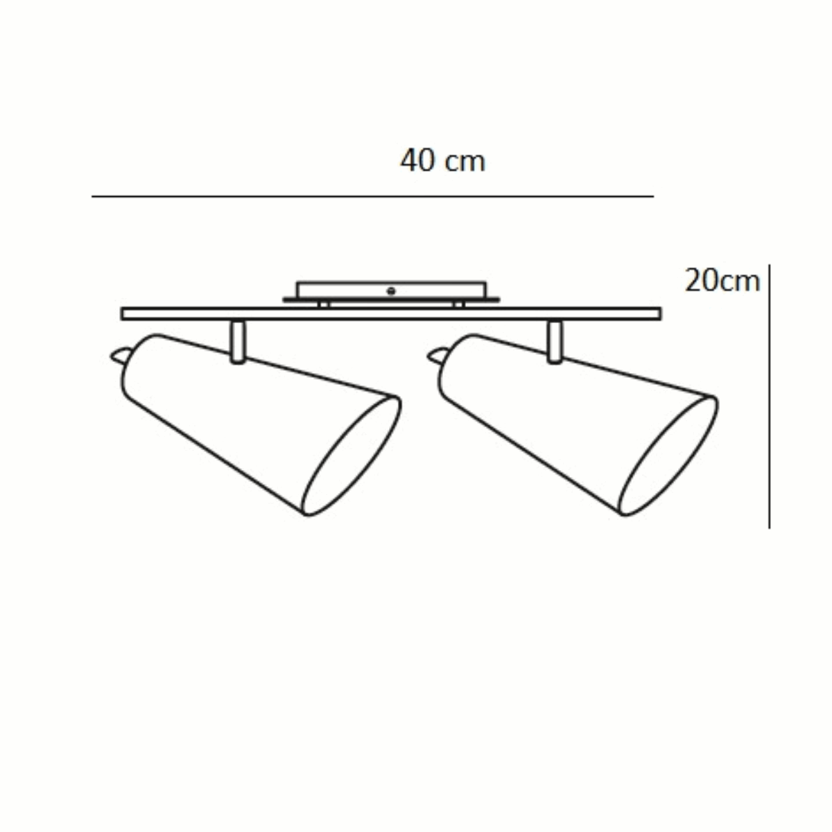 Spot De Sobrepor Para 2 Lâmpadas E27 Design Pt02 Cor Verde