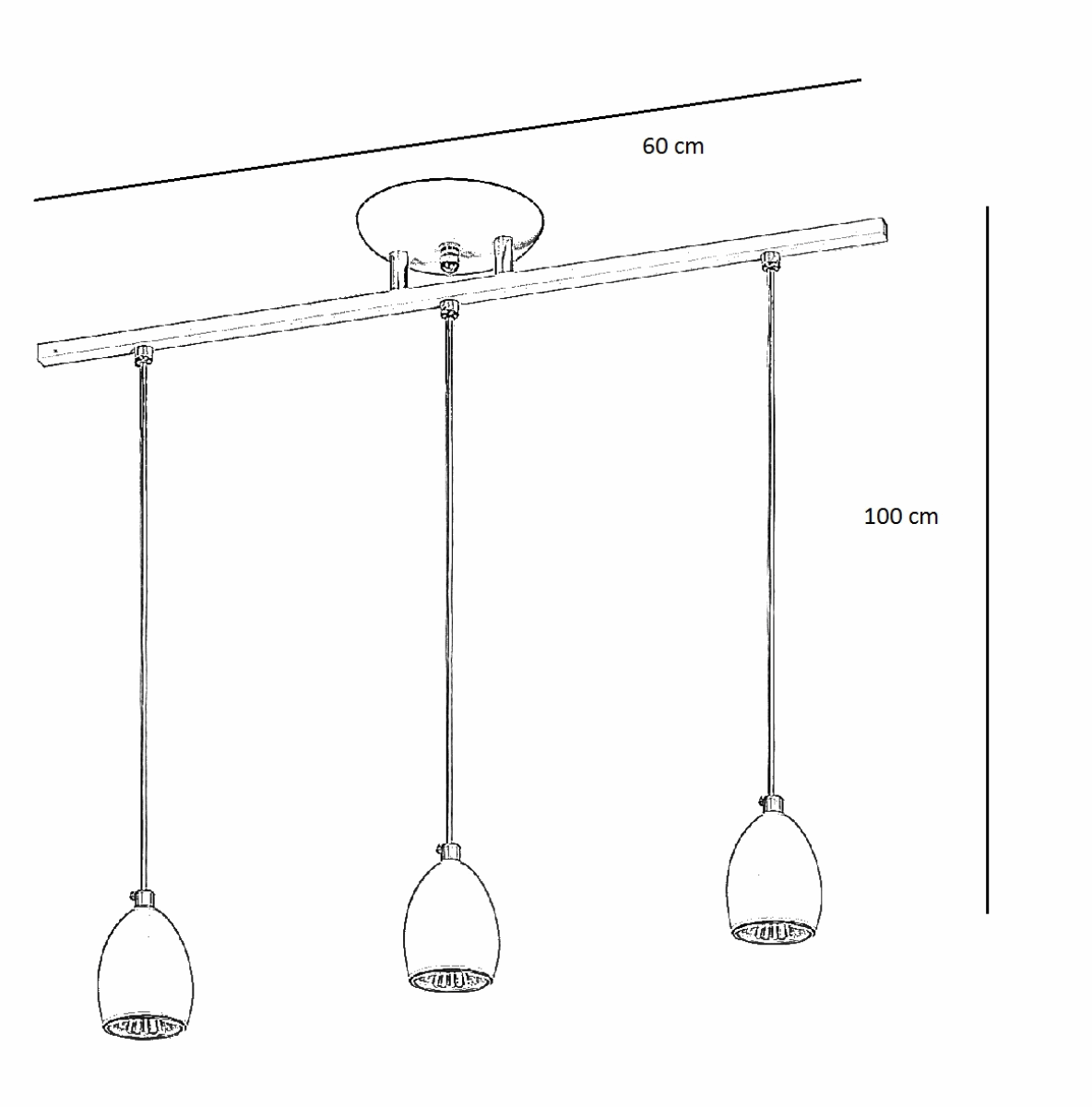 Lustre Pendente Design Zo 07 3 Lâmpadas Gu10 Prata