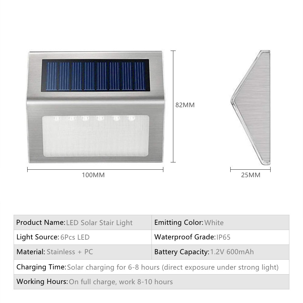 Luminária Solar para Escadas Externas