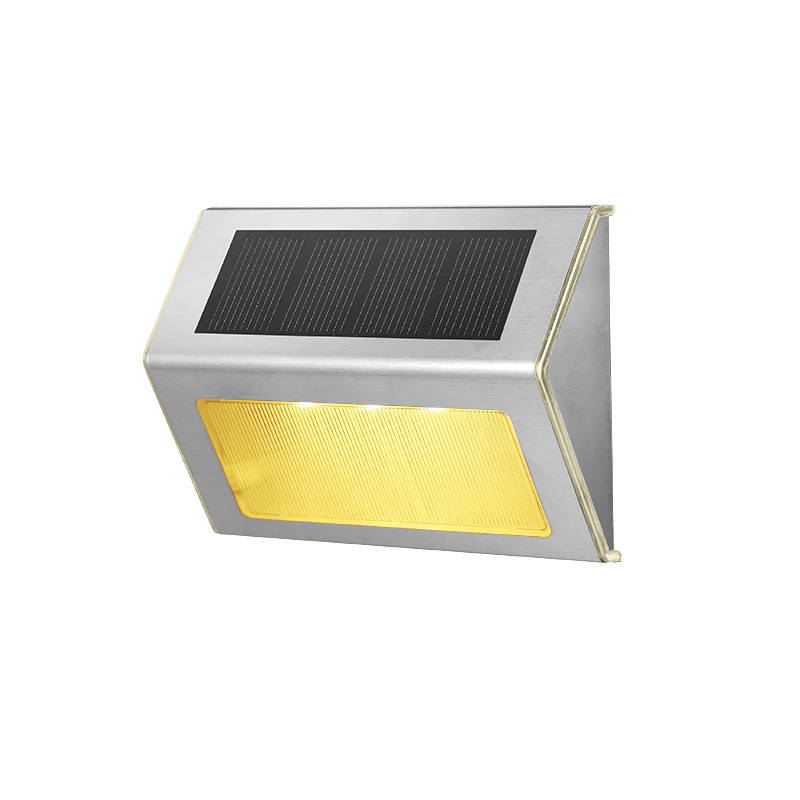 Luminária Solar para Escadas Externas - Luz Branca Quente - 2 unidade