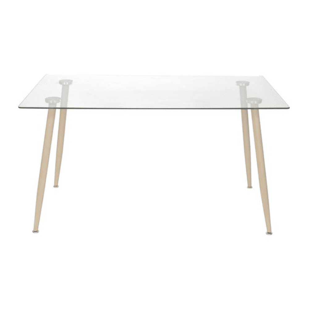 Conjunto Mesa De Jantar Vidro Taurus + Kit 4 Cadeiras Café Charla Jantar 