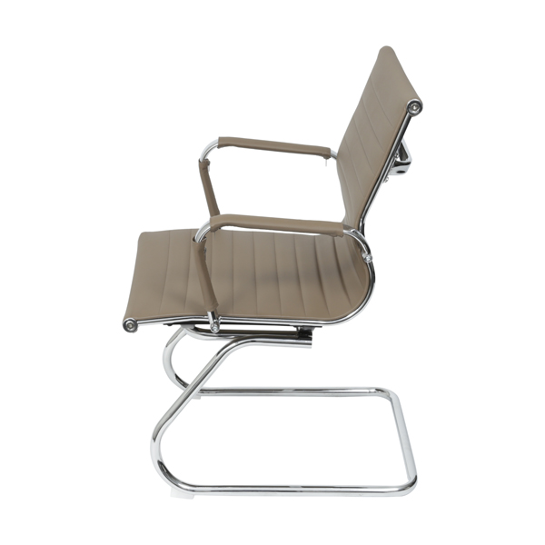Cadeira Escritorio Eames Esteirinha Fixa Marrom 89x54,5x46,5