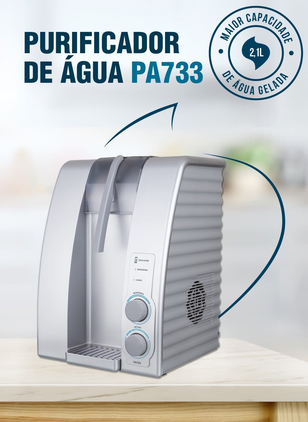 Purificador De Água Refrigerada Latina PA733 Bivolt - Branco
