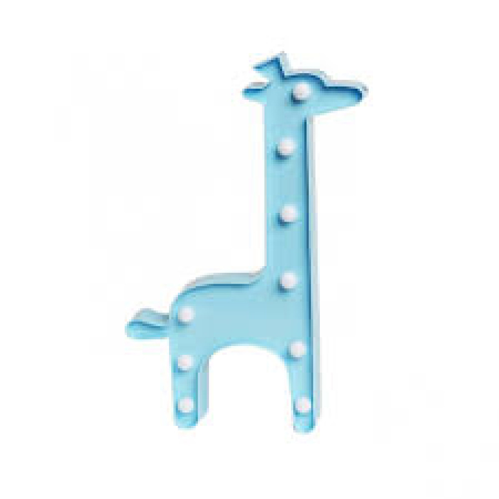 Luminaria Led Abajur Luz Decoracão Modelo Girafa Cor Azul