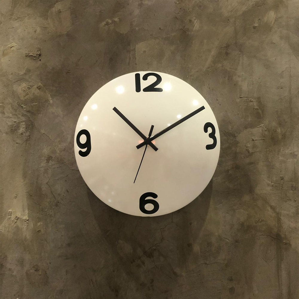 Relógio de Parede Decorativo Espelhado Cor Branco 28x28x10cm