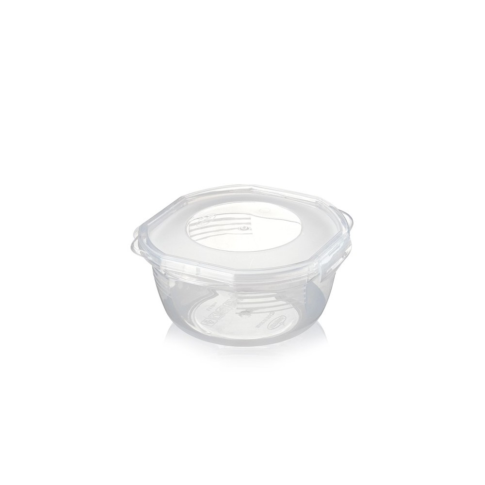 Pote Plástico Para Microondas Freezer Médio Com Trava 1,1L